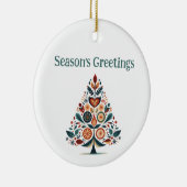 Aanpasbare Hygge Minimalistische Kerstmis Keramisch Ornament (Rechts)