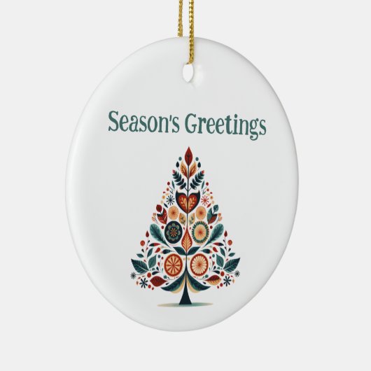 Aanpasbare Hygge Minimalistische Kerstmis Keramisch Ornament (Rechts)