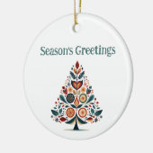 Aanpasbare Hygge Minimalistische Kerstmis Keramisch Ornament (Links)