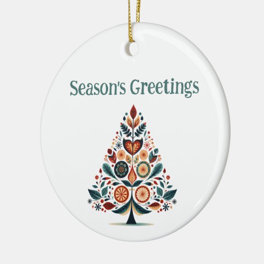 Aanpasbare Hygge Minimalistische Kerstmis Keramisch Ornament (Links)