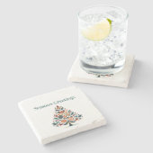 Aanpasbare Hygge Minimalistische Kerstmis Stenen Onderzetter (Zijkant)