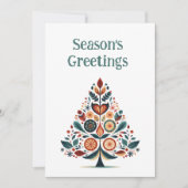 Aanpasbare Hygge Scandinavische minimalist Feestdagenkaart (Voorkant)