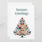 Aanpasbare Hygge Scandinavische minimalist Feestdagenkaart (Voorkant / Achterkant)