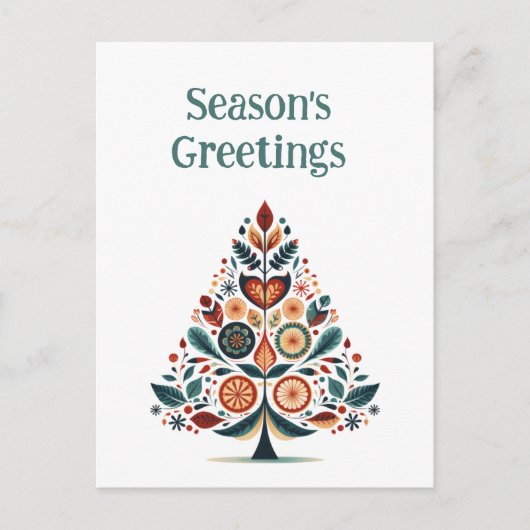 Aanpasbare Hygge Scandinavische minimalist Feestdagenkaart (Voorkant)