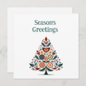 Aanpasbare Hygge Scandinavische minimalist Feestdagenkaart (Voorkant / Achterkant)