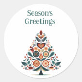 Aanpasbare Hygge Scandinavische minimalist Ronde Sticker (Voorkant)