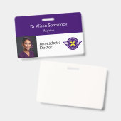 Aanpasbare ID-badge met foto Badge (Voor- en achterkant)