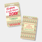 Aanpasbare identiteitsbadge voor feestdagen voor v badge (Voor- en achterkant)