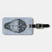 Aanpasbare ijshockey doelman masker bagagelabel (Voorkant horizontaal)