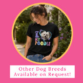 Aanpasbare Ik Hart Mijn Poodle Tri-Blend Shirt
