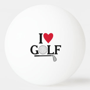 Aanpasbare Ik hou van Golf Pingpongbal