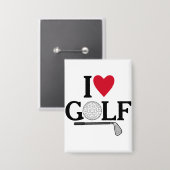 Aanpasbare Ik hou van Golfballen Button (Voorkant / Achterkant)