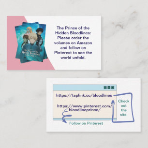 Aanpasbare Indie Auteur Promo Boek Visitekaartje