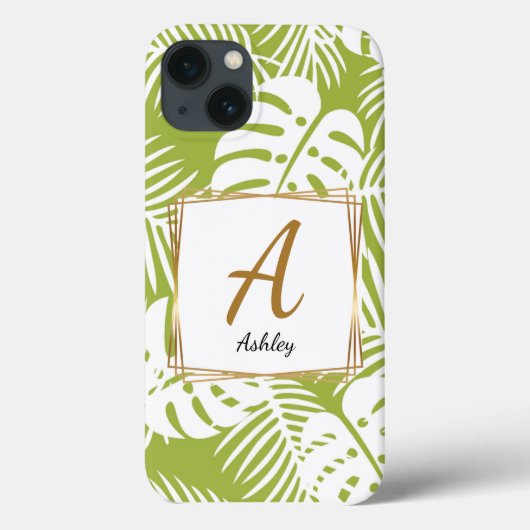 Aanpasbare initiële groene telefoonhoes Case-Mate iPhone case (Achterkant)