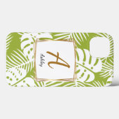 Aanpasbare initiële groene telefoonhoes Case-Mate iPhone case (Achterkant (horizontaal))