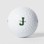 Aanpasbare initiële & scriptnaam Moderne verjaarda Golfballen (Voorkant)