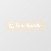 Aanpasbare Instagram Logo Boho Modern Minimal Raamsticker (Vel)
