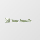 Aanpasbare Instagram Logo handgreep Retro Green Raamsticker (Vel)