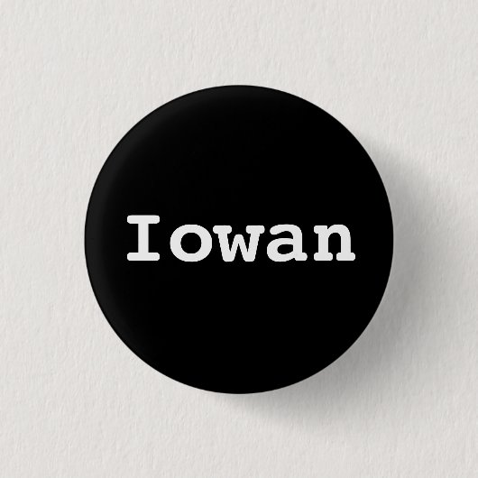 Aanpasbare Iowan typografie Ronde Button 3,2 Cm (Voorkant)
