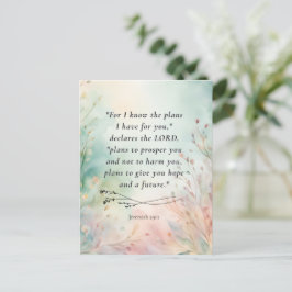 Aanpasbare Jeremia 29:11 Bijbeltekst Briefkaart