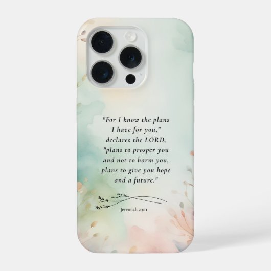 Aanpasbare Jeremia 29:11 Bijbeltekst iPhone Hoesje (Achterkant)