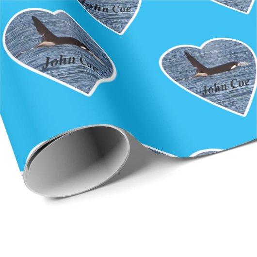 Aanpasbare John Coe Orca Moordwalvis Blauw Cadeaupapier (Rol Hoek)