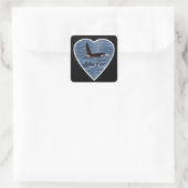 Aanpasbare John Coe Orca West Coast Kustlijn Vierkante Sticker (Tas)
