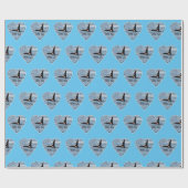 Aanpasbare John Coe Orka Moordwalvis Blauw Cadeaupapier (Vlak)