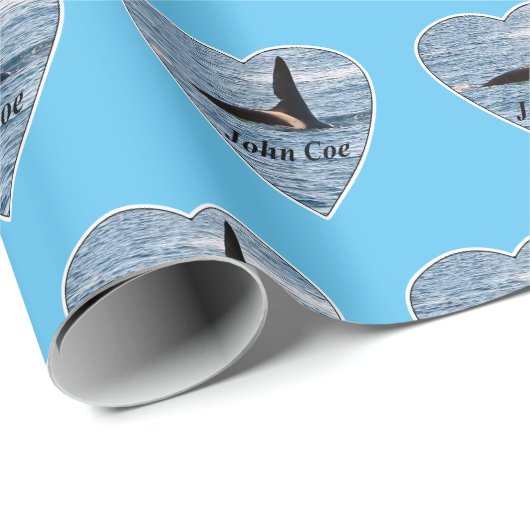 Aanpasbare John Coe Orka Moordwalvis Blauw Cadeaupapier (Rol Hoek)