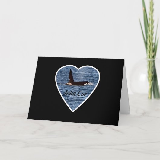 Aanpasbare John Coe Orka Zwartvis Westkust Orca Kaart (Voorkant)