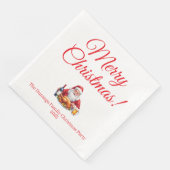 Aanpasbare Jolly Kerstman Kerst Dinner Servet (Hoek)