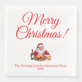 Aanpasbare Jolly Kerstman Kerst Dinner Servet
