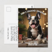 Aanpasbare Jolly Paws & Cadeaus Briefkaart (Voorkant / Achterkant)