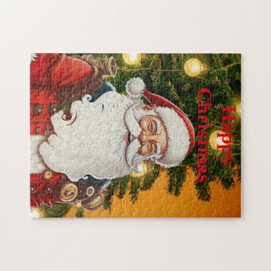 Aanpasbare  Jolly Santa Legpuzzel (Horizontaal)