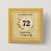 Aanpasbare Jubileum van het Religieuze Leven Non Vierkante Button 5,1 Cm (Voorkant)