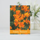 Aanpasbare Kaart met Oranje bloemen (Staand voorkant)
