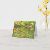 Aanpasbare kaart/"Thinking Of You"/LAKE REFLECTION Kaart (Gele Bloem)