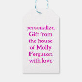 Aanpasbare Kaart uitvoeren Cadeaulabel (Achterkant)