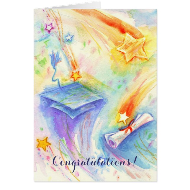 Aanpasbare kaart voor artistiek pet afstuderen (Voorkant)