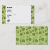 aanpasbare kaart voor groene stippen visitekaartje (Voorkant / Achterkant)