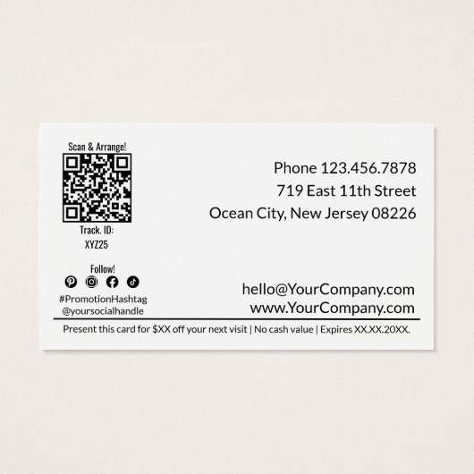 Aanpasbare Kaart voor relatiegeschenkbon (Achterkant)