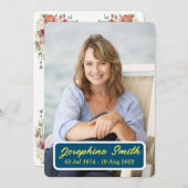 Aanpasbare Kaart voor uitvaartceremonie (Voorkant / Achterkant)