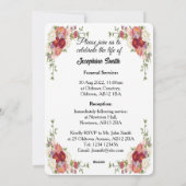 Aanpasbare Kaart voor uitvaartceremonie (Achterkant)