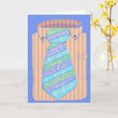 Aanpasbare kaart voor Vaderdag-necktie (Gele Bloem)