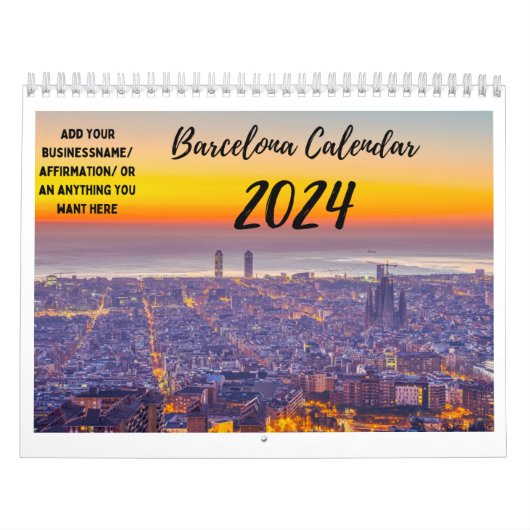 Aanpasbare kalender voor Barcelona (Hoes)