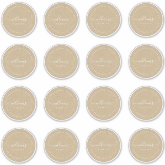 Aanpasbare kalligrafie Kraft 6,9 cm 2,72 inch Sticker (Voorkant)