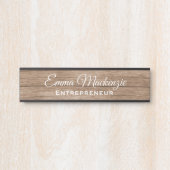 Aanpasbare Kantoor portierplaat van houtkorrel Deurbordje (Voorkant)