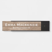Aanpasbare Kantoor portierplaat van houtkorrel Deurbordje (Voorkant)