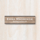 Aanpasbare Kantoor portierplaat van houtkorrel Deurbordje (Voorkant)