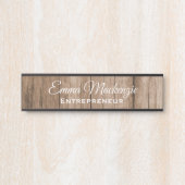 Aanpasbare Kantoor portierplaat van houtkorrel Deurbordje (Voorkant)